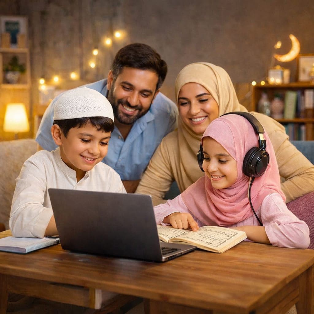 Student reading Quran